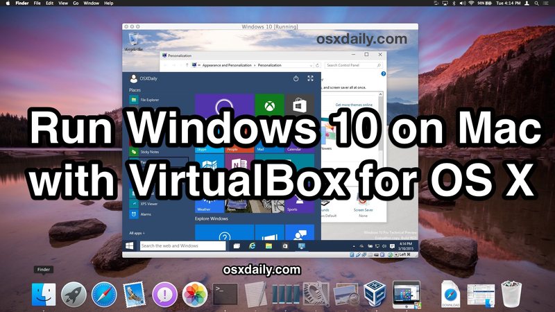 Windows 10 on Mac with VirtualBox适用于 Mac OS X