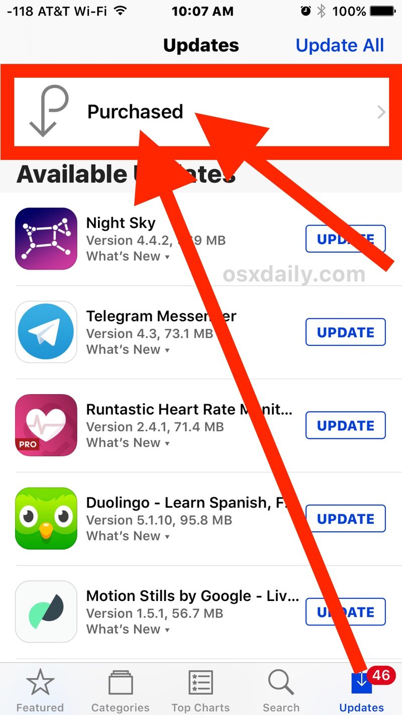 在 iOS App 中访问已购买的应用适用于 iPhone 的商店