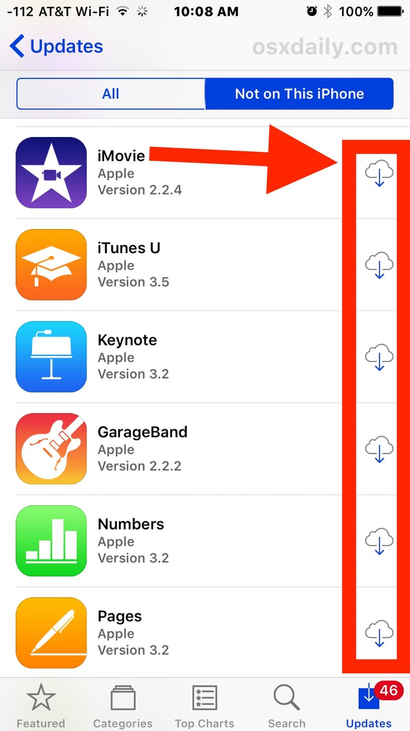 重新下载以前购买的应用程序不在 iOS 设备上