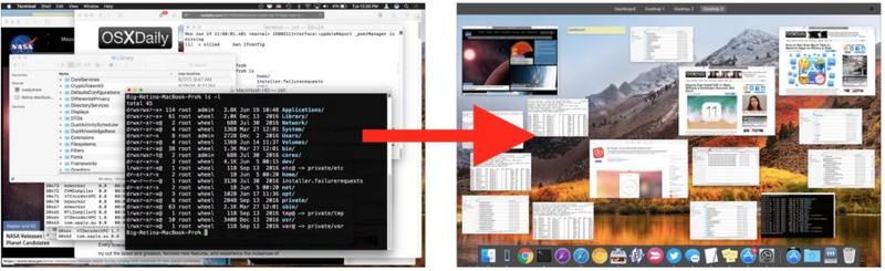 激活任务控制在 Mac 上查看所有窗口