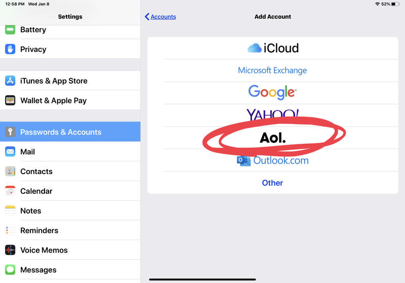 如何添加AOL电子邮件帐户到 iPad 或 iPhone
