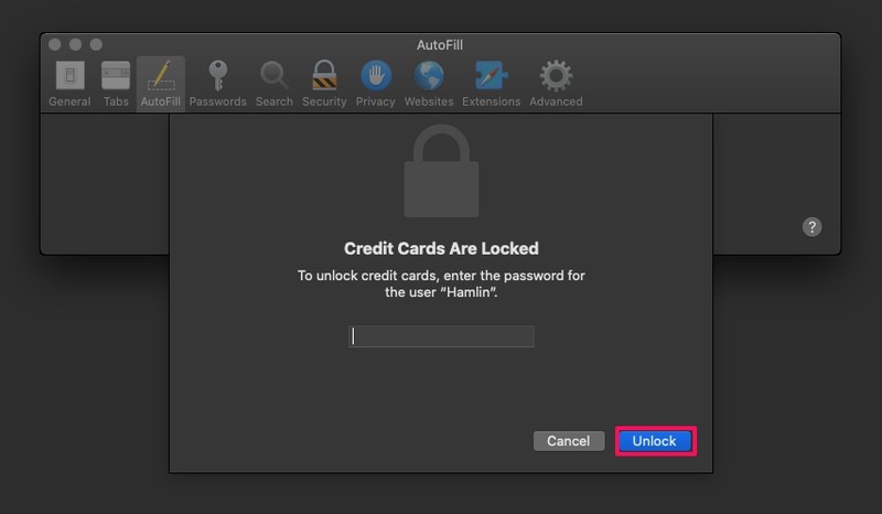 如何在 Mac 上将信用卡添加到 Safari 自动填充
