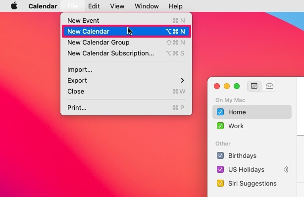 如何在 Mac 上添加和删除日历
