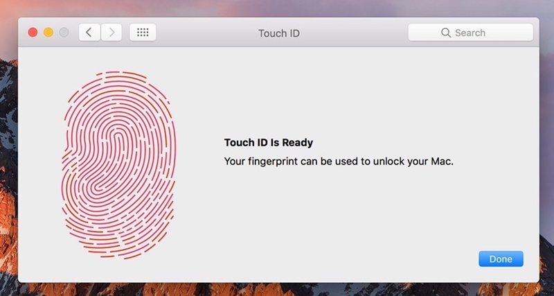 在 Mac 上为 Touch ID 添加新指纹