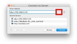 将经常访问的服务器添加到 Mac OS X 中的收藏夹服务器列表