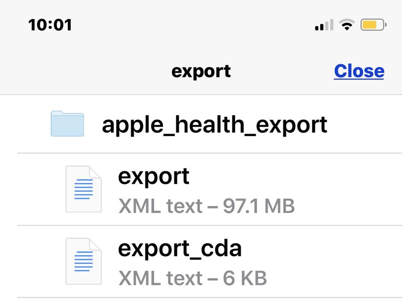 Apple Health 应用数据以 XML 格式提取和从健康应用导出