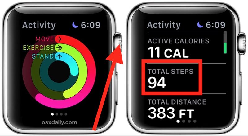 访问 Apple Watch 上的计步器计步器