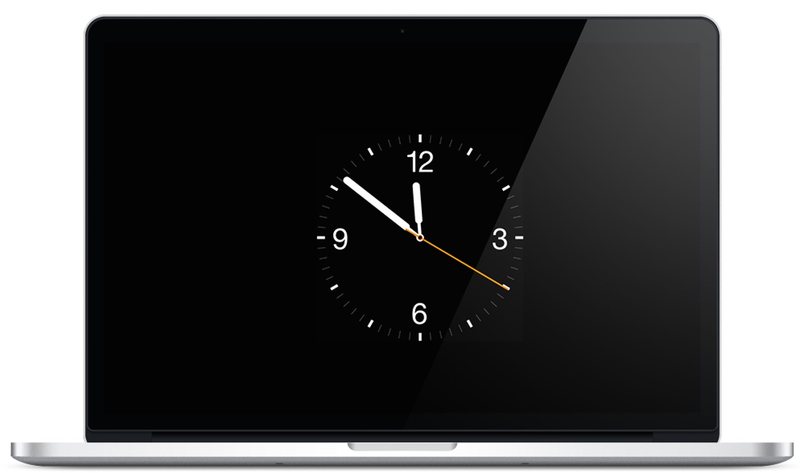 MacBook 上的 Apple Watch 屏幕保护程序