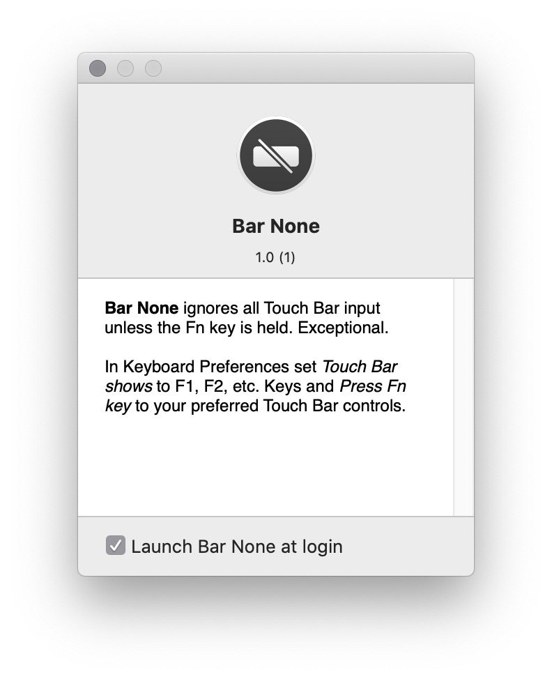 Mac 的 Bar None 应用程序有助于忽略意外的 Touch Bar 输入