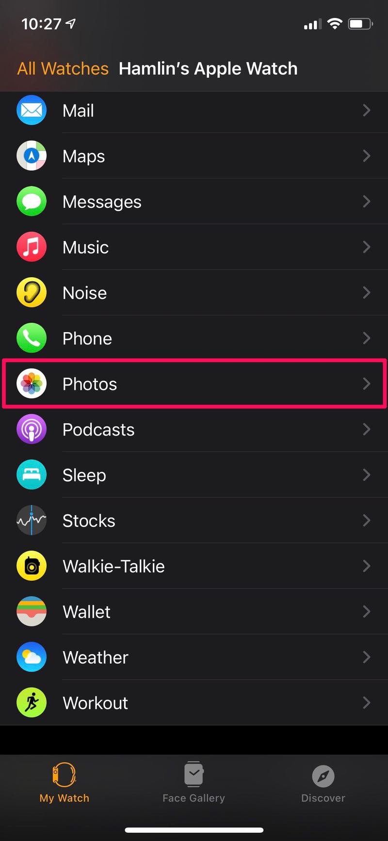 如何更改 Apple Watch 上照片的存储限制