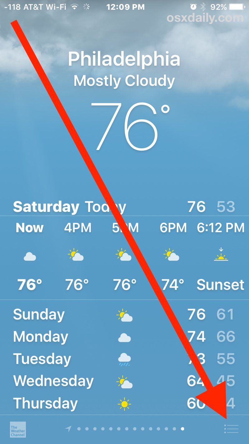 如何在 iPhone Weather 中更改天气度数应用程序