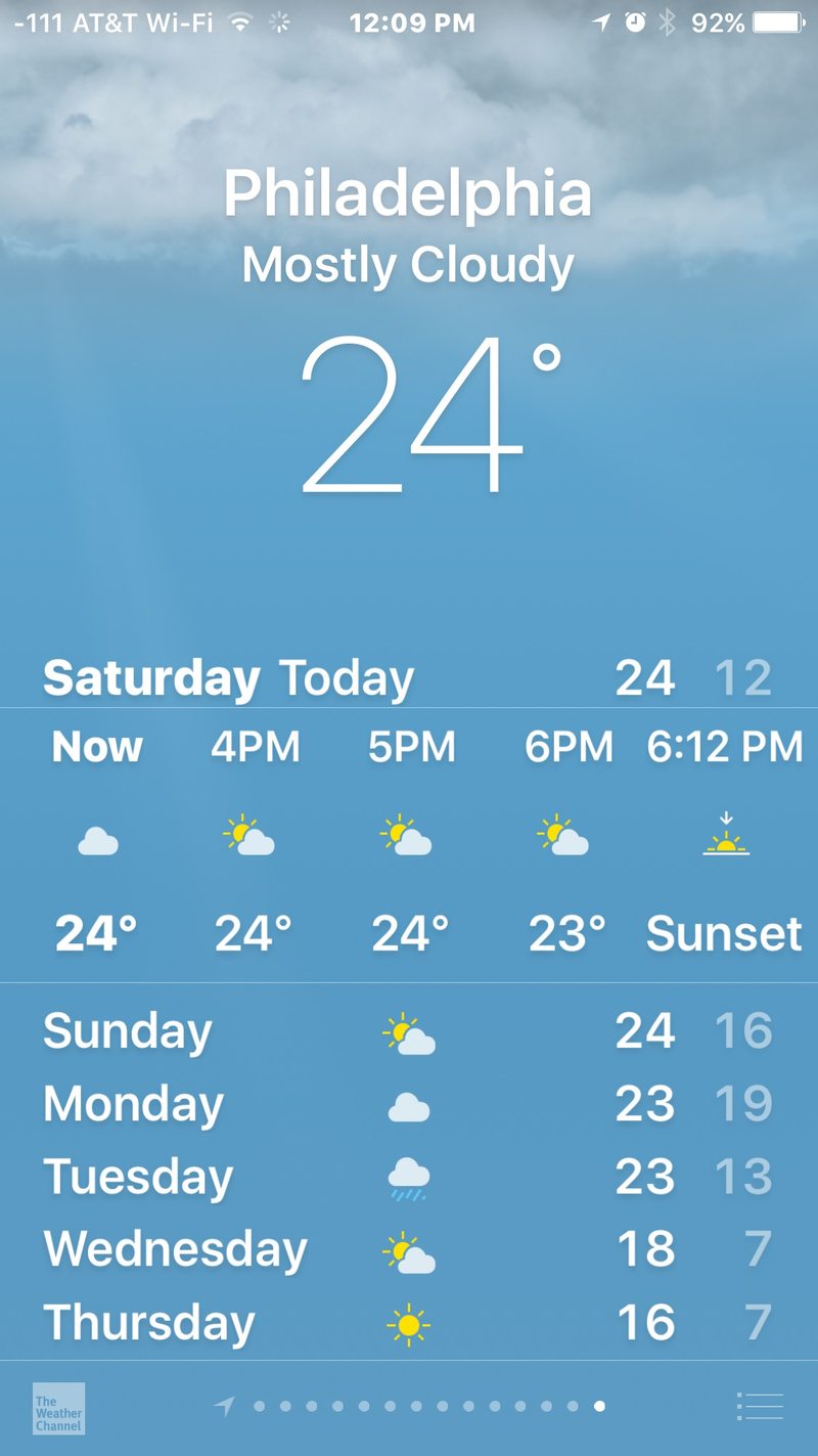在 iPhone 上更改天气度数格式