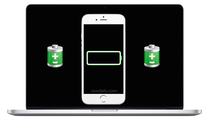 从 Mac OS X 检查 iPhone 信号强度和电池寿命 