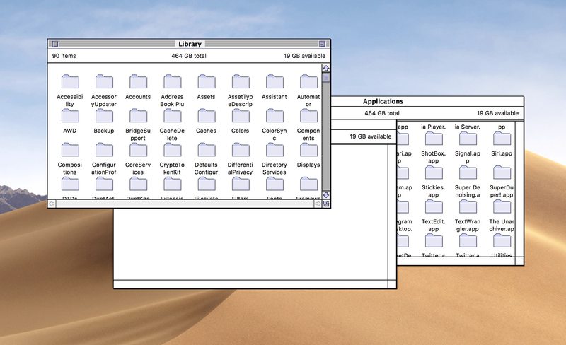 现代 Mac OS 中的经典 Mac Finder