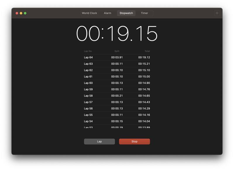 Mac 上的时钟应用程序