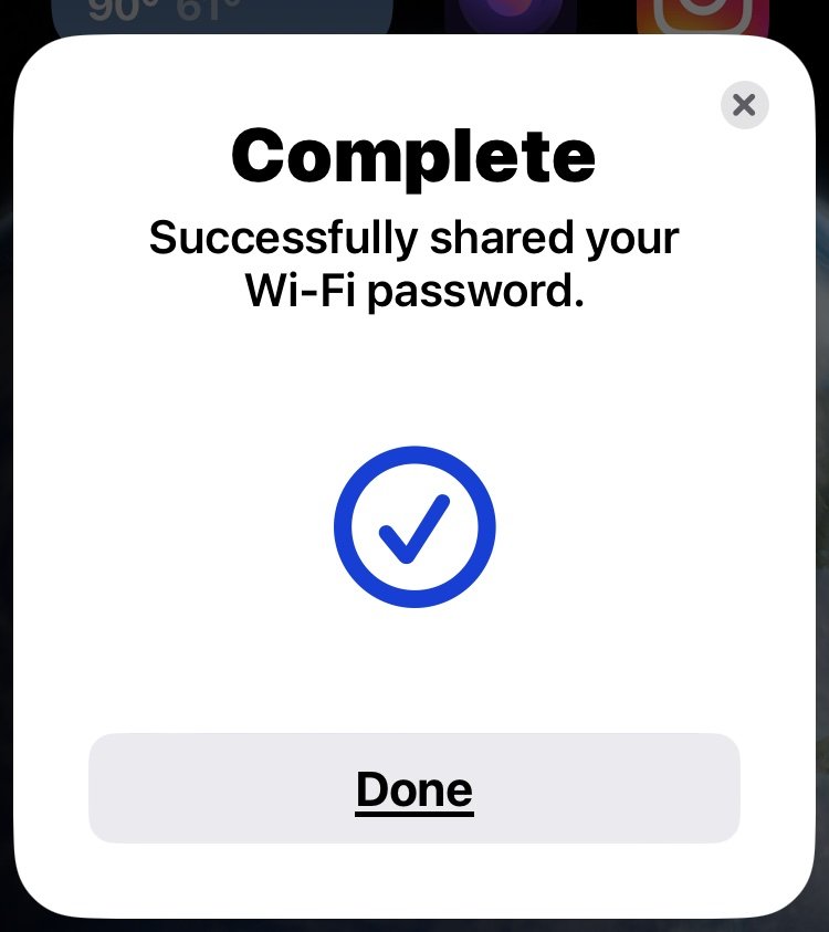 分享wifi密码到Mac 