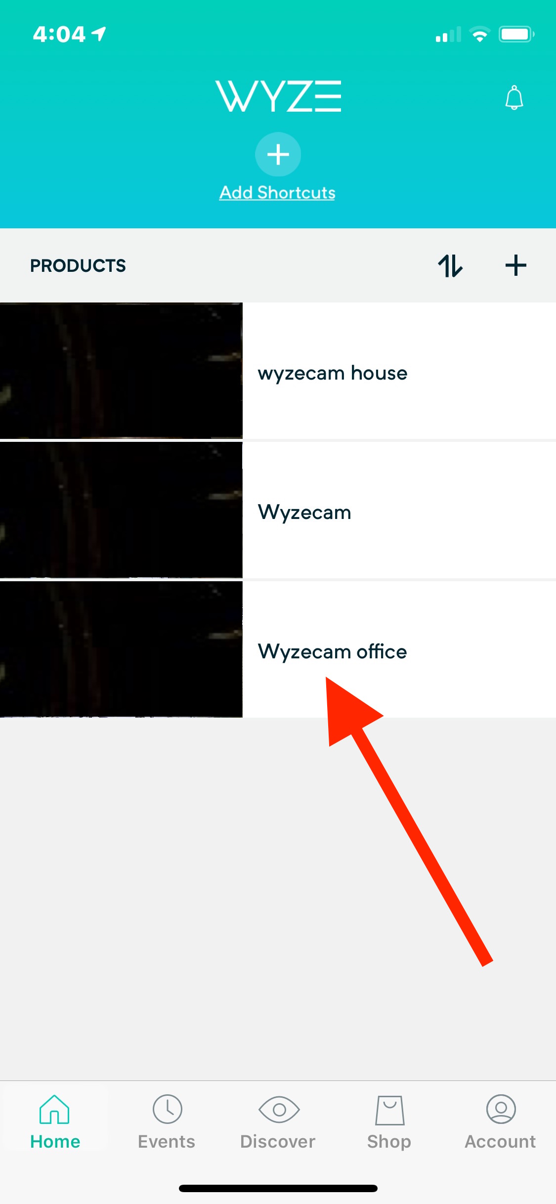 配置 Wyzecam 检测设置