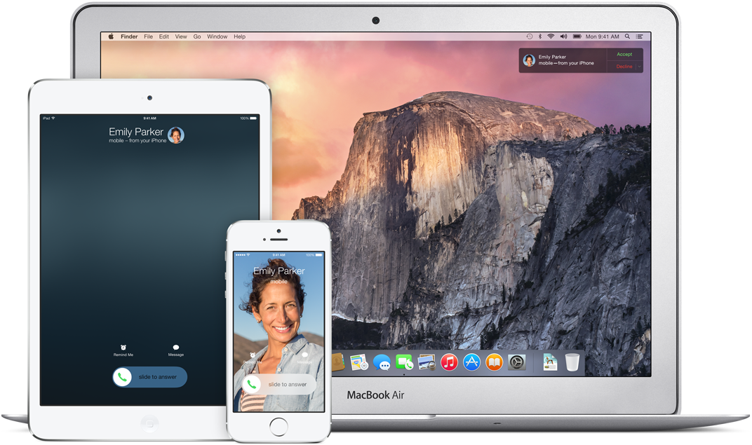 iOS 8 和 OS X Yosemite Continuity