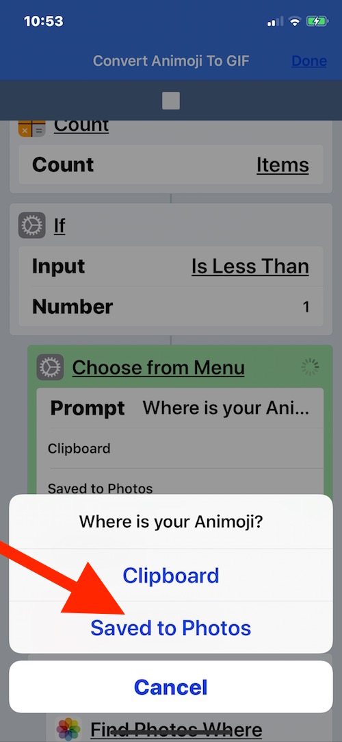在 iPhone 上将 Animoji 转换为动画 GIF 