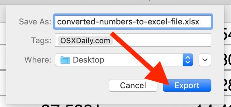 如何将数字转换为 Excel在 Mac 上