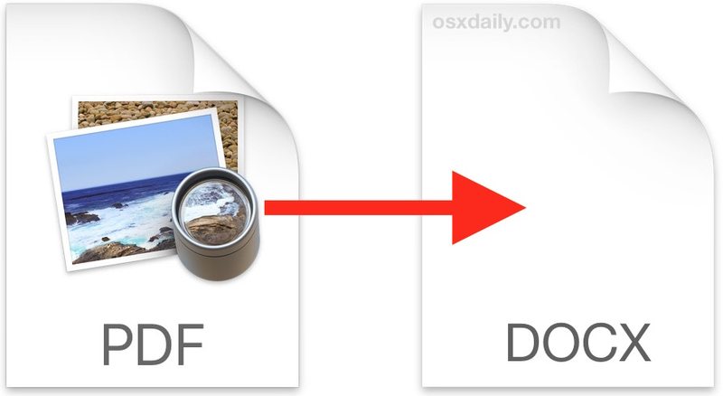 在 Mac OS X 中将 PDF 转换为 DOCX