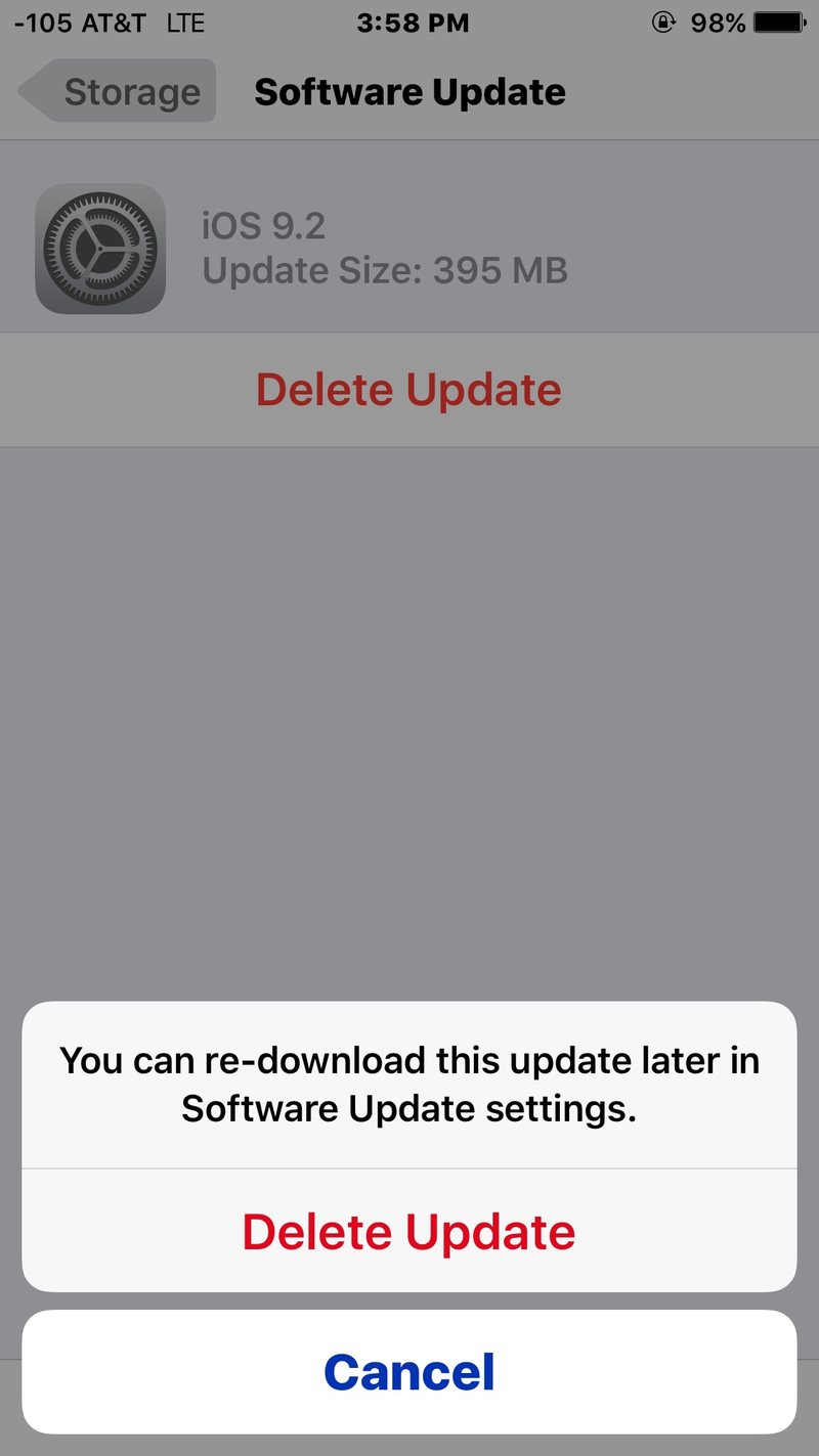 删除 iOS 更新以停止烦人的更新通知