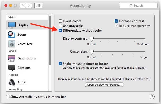 在 Mac OS X 中区分无色