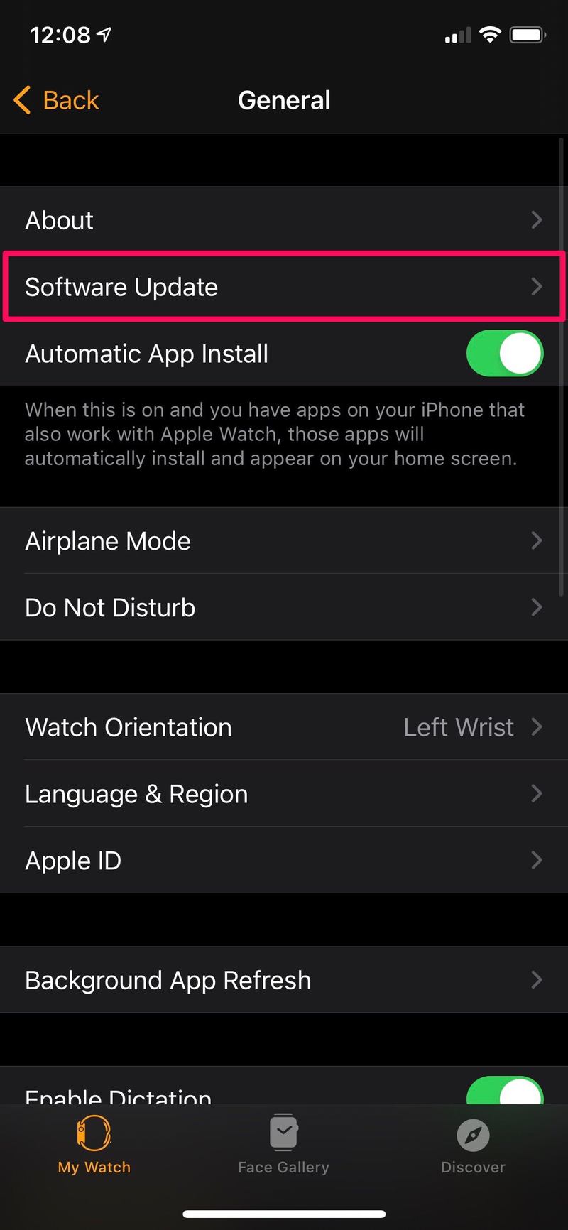 如何禁用自动Apple Watch 更新
