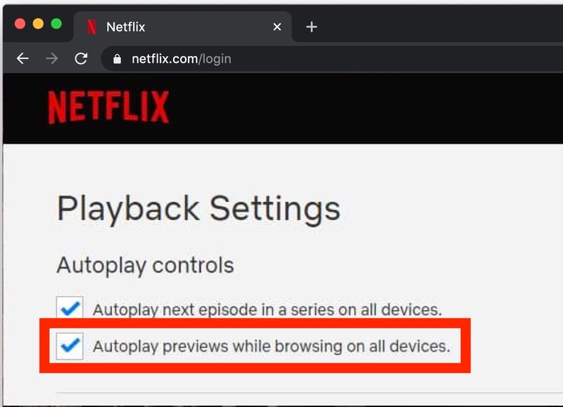 如何禁用 Netflix 自动播放预览