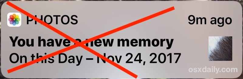 如何禁用你在 iPhone 或 iPad 上有一个新的记忆照片提醒