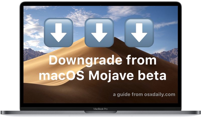 如何从 macOS Mojave beta 降级