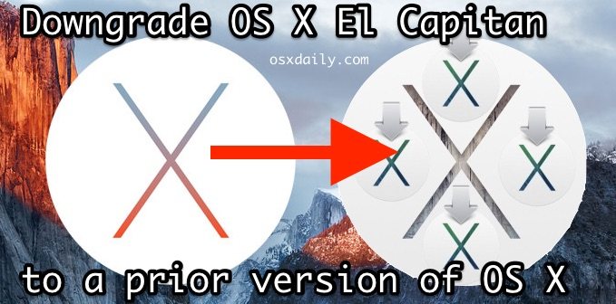 如何降级 OS X El Capitan