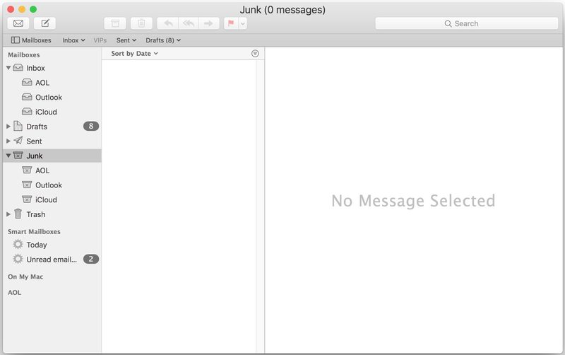 Mail for Mac 中的清空垃圾文件夹