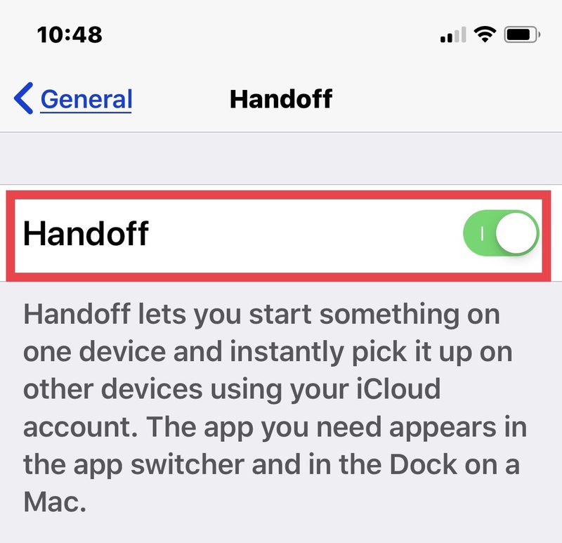 如何在 iOS 上启用 Handoff