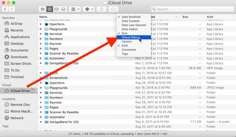 如何在 Mac 中显示 iCloud 状态指示器查找器