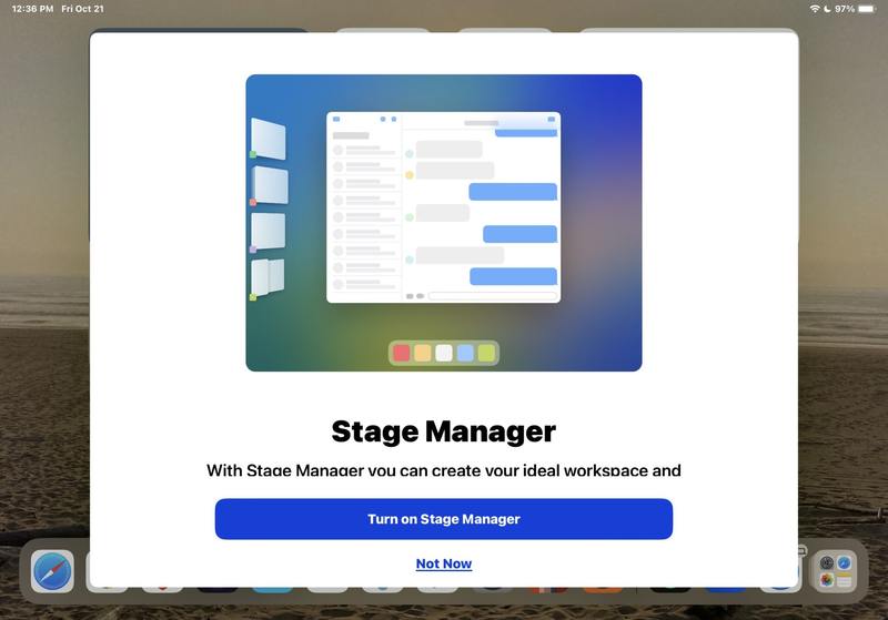 在 iPad 上打开舞台管理器