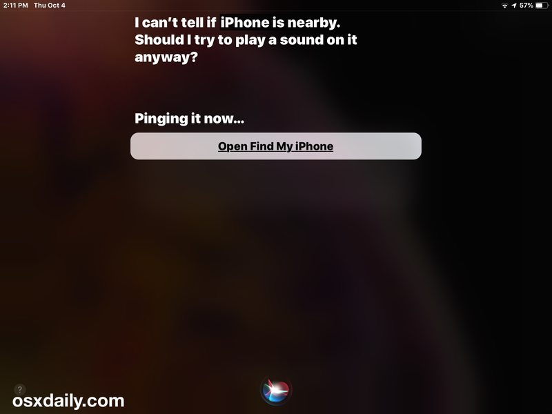 通过播放声音寻找丢失的 iPhone来自 Siri