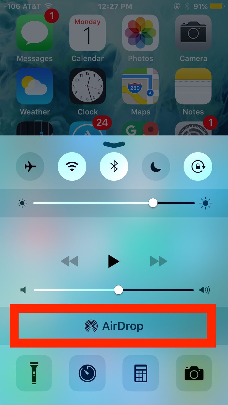 修复了 AirDrop 在 iOS 中没有显示为打算