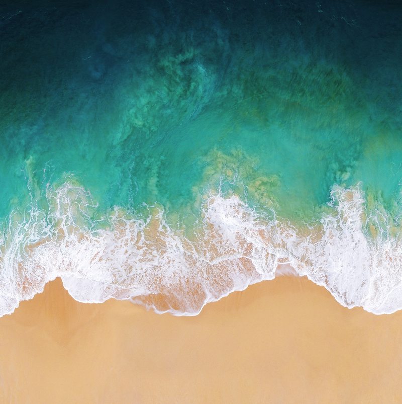 获取华丽的 iOS 11 默认壁纸海滩场景