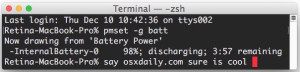 获取 Mac 电池信息从 OS X 中的命令行