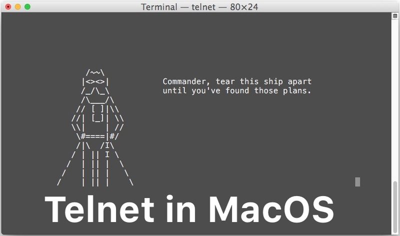 在 Mac OS 中获取 Telnet
