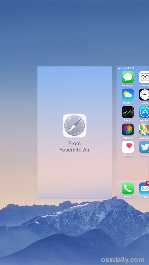 iOS多任务屏幕上显示的切换
