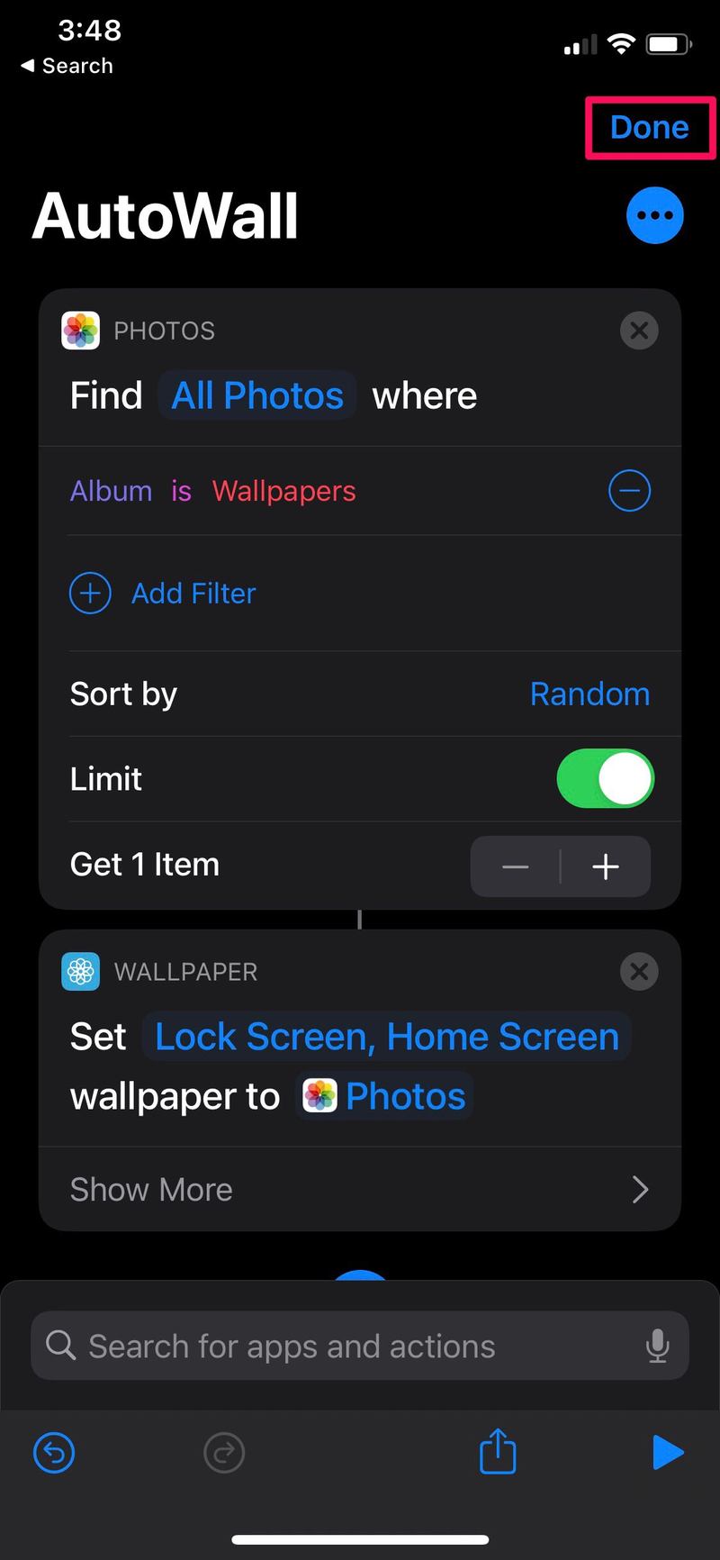如何使用快捷方式自动更改 iPhone 壁纸