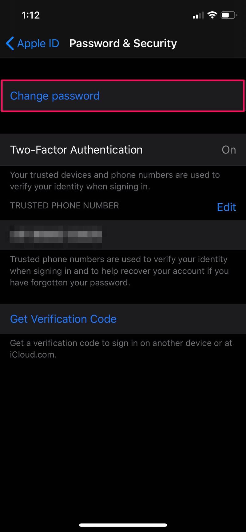 如何从 iPhone 更改 Apple ID 密码