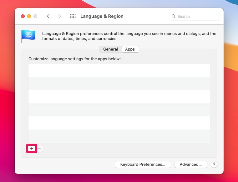 如何更改语言Mac 上的特定应用程序