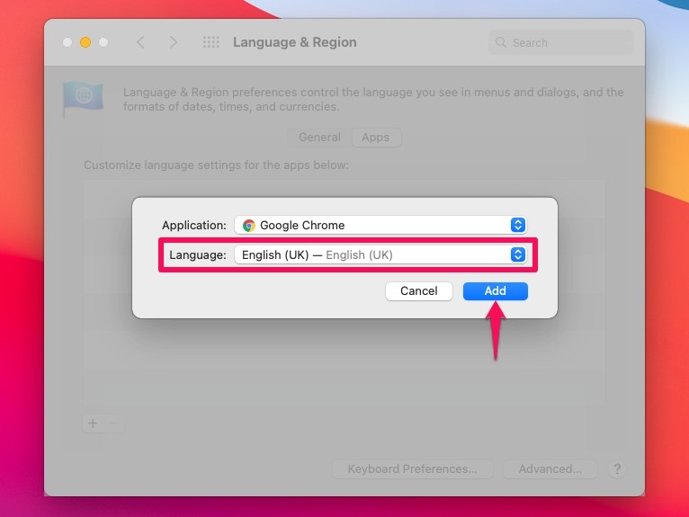 如何更改语言对于 Mac 上的特定应用程序