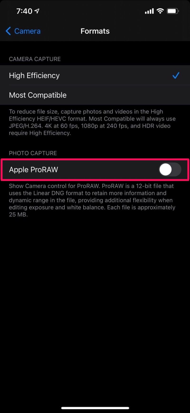 如何在 iPhone 12 Pro 和 iPhone 12 Pro Max 上启用 Apple ProRAW