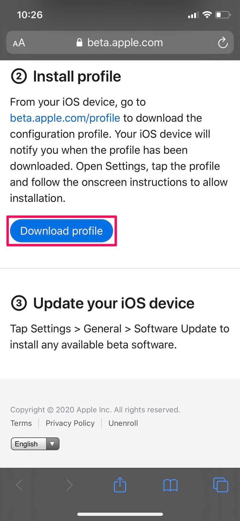 如何注册 iOS 14 和 iPadOS 14 公测版