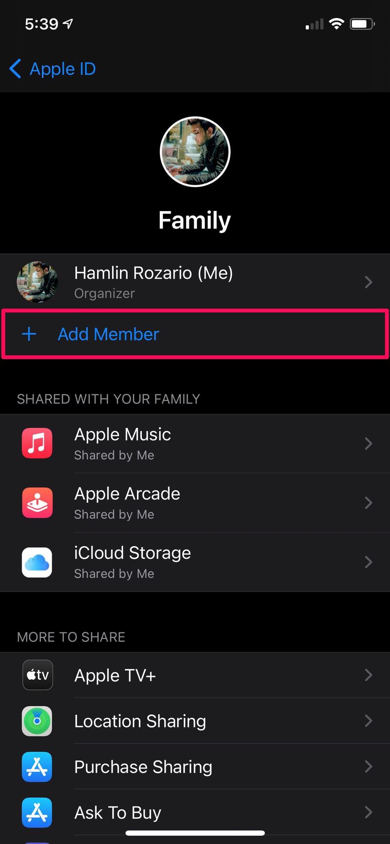 如何与家人共享 iCloud 存储空间