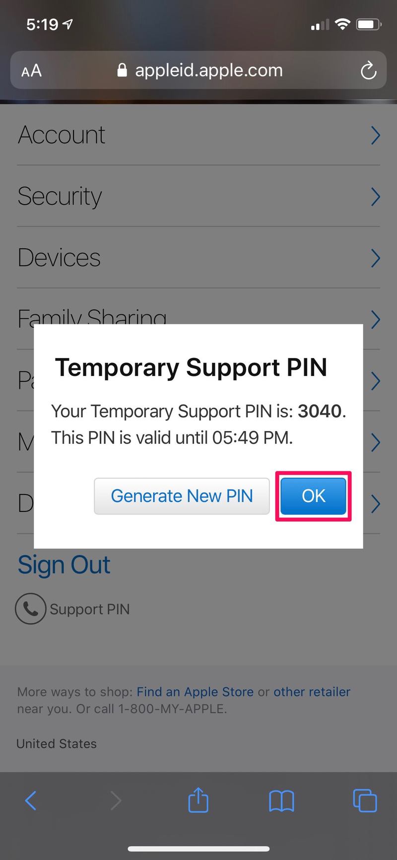 如何在 iPhone 和 iPad 上生成 Apple 支持 PIN